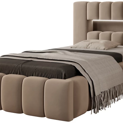 Einzelbett mit Polsterung 90x200 VEMIO 1 - beige