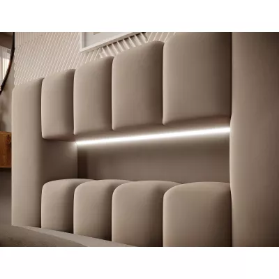 Einzelbett mit Polsterung 90x200 VEMIO 1 - beige
