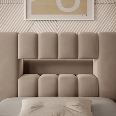 Einzelbett mit Polsterung 90x200 VEMIO 1 - beige