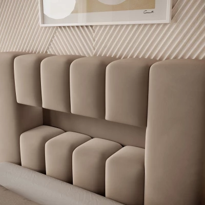 Einzelbett mit Polsterung 90x200 VEMIO 1 - beige