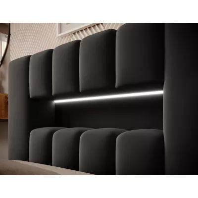 Einzelbett mit Polsterung 90x200 VEMIO 1 - braun