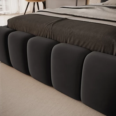 Einzelbett mit Polsterung 90x200 VEMIO 1 - braun