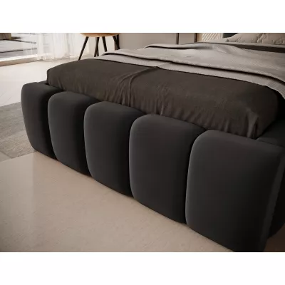 Einzelbett mit Polsterung 90x200 VEMIO 1 - braun