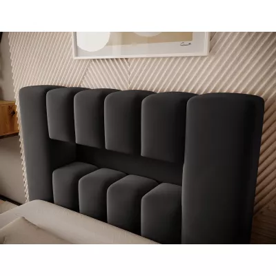 Einzelbett mit Polsterung 90x200 VEMIO 1 - braun