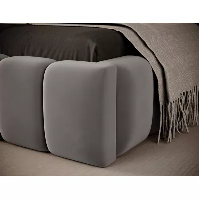 Einzelbett mit Polsterung 90x200 VEMIO 1 - grau