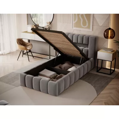 Einzelbett mit Polsterung 90x200 VEMIO 1 - grau