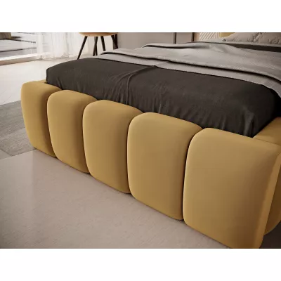 Einzelbett mit Polsterung 90x200 VEMIO 2 - gelb