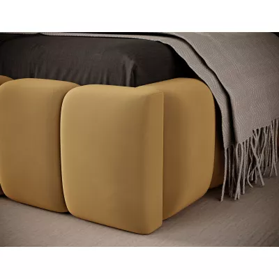 Einzelbett mit Polsterung 90x200 VEMIO 2 - gelb