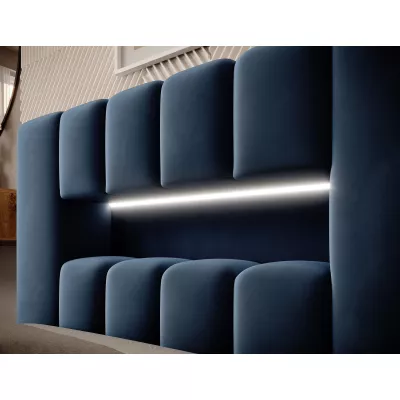 Einzelbett mit Polsterung 90x200 VEMIO 2 - blau