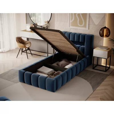 Einzelbett mit Polsterung 90x200 VEMIO 2 - blau