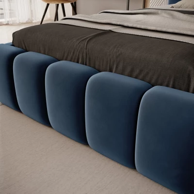 Einzelbett mit Polsterung 90x200 VEMIO 2 - blau
