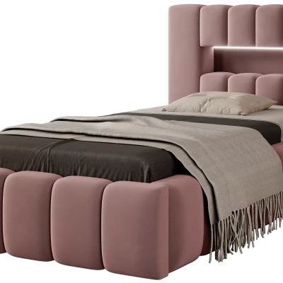 Einzelbett mit Polsterung 90x200 VEMIO 2 - rosa