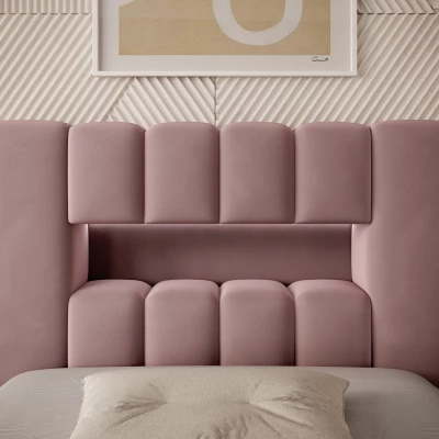 Einzelbett mit Polsterung 90x200 VEMIO 2 - rosa
