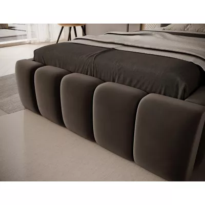 Einzelbett mit Polsterung 90x200 VEMIO 2 - dunkelbraun
