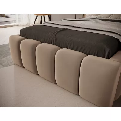 Einzelbett mit Polsterung 90x200 VEMIO 2 - beige