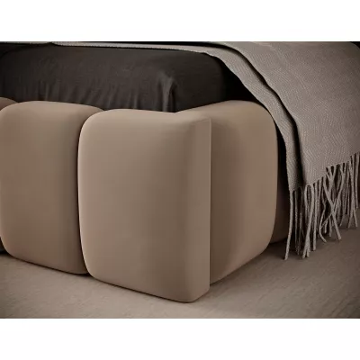 Einzelbett mit Polsterung 90x200 VEMIO 2 - beige