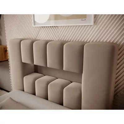 Einzelbett mit Polsterung 90x200 VEMIO 2 - beige