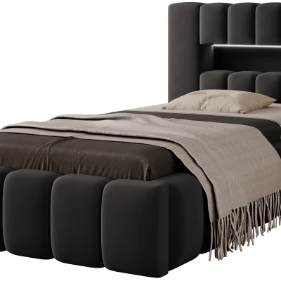 Einzelbett mit Polsterung 90x200 VEMIO 2 - braun