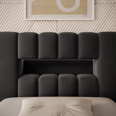 Einzelbett mit Polsterung 90x200 VEMIO 2 - braun