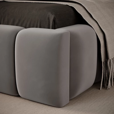 Einzelbett mit Polsterung 90x200 VEMIO 2 - grau