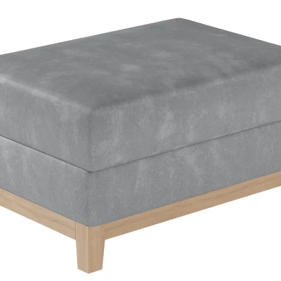 Gepolsterter Hocker ZIVENA - grau/buche