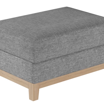 Gepolsterter Fußhocker ZIVENA – Esche/Buche