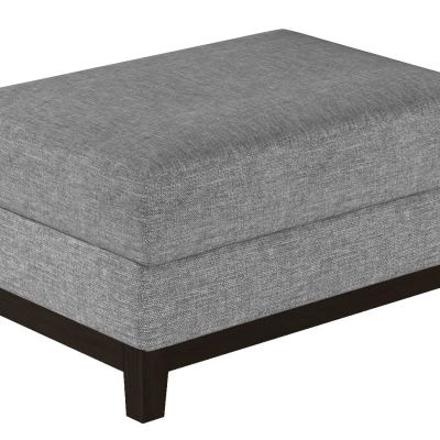 Gepolsterter Fußhocker ZIVENA – Esche/Walnuss
