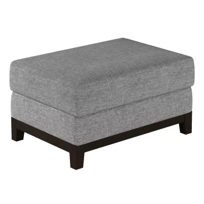 Gepolsterter Fußhocker ZIVENA – Esche/Walnuss
