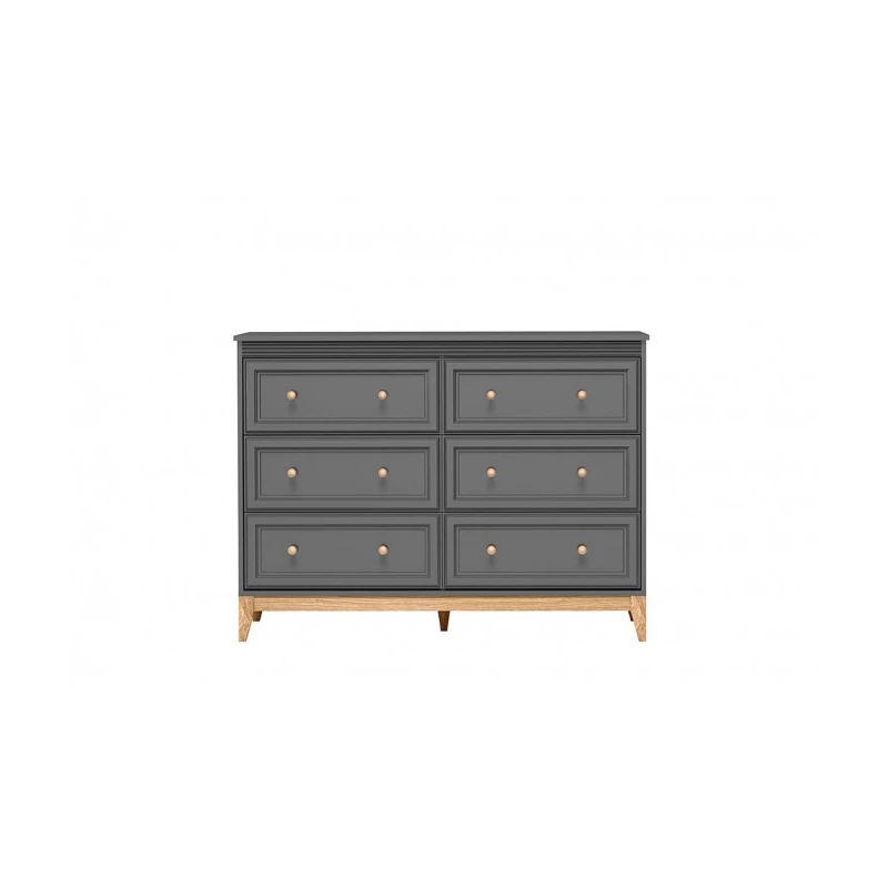 SKYLER Kommode – Grau/Eiche