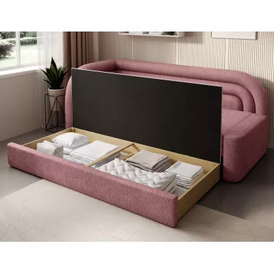 Schlafsofa 86x199 SLUROX - rosa, linke Ausführung