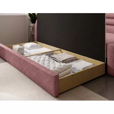 Schlafsofa 86x199 SLUROX - rosa, linke Ausführung