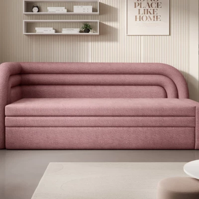 Schlafsofa 86x199 SLUROX - rosa, linke Ausführung