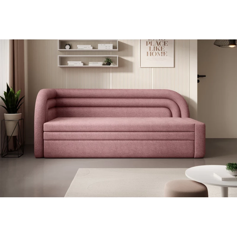 Schlafsofa 86x199 SLUROX - rosa, linke Ausführung