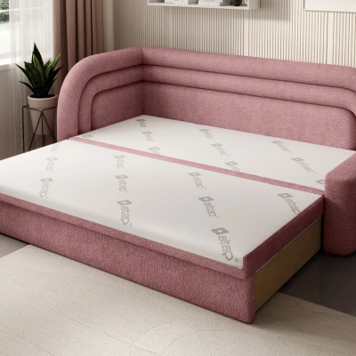 Schlafsofa 86x199 SLUROX - rosa, linke Ausführung