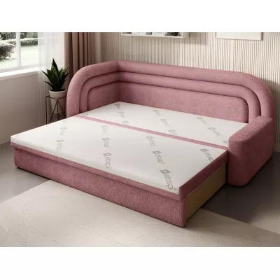 Schlafsofa 86x199 SLUROX - rosa, linke Ausführung