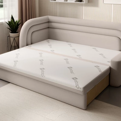 Schlafsofa 86x199 SLUROX - beige, linke Ausführung