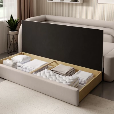 Schlafsofa 86x199 SLUROX - beige, linke Ausführung