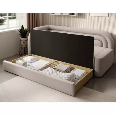Schlafsofa 86x199 SLUROX - beige, linke Ausführung