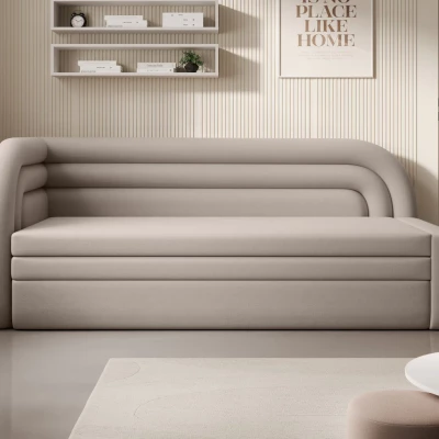 Schlafsofa 86x199 SLUROX - beige, linke Ausführung