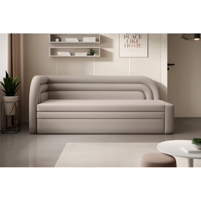 Schlafsofa 86x199 SLUROX - beige, linke Ausführung