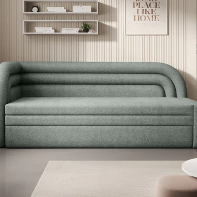 Schlafsofa 86x199 SLUROX - grün, linke Ausführung