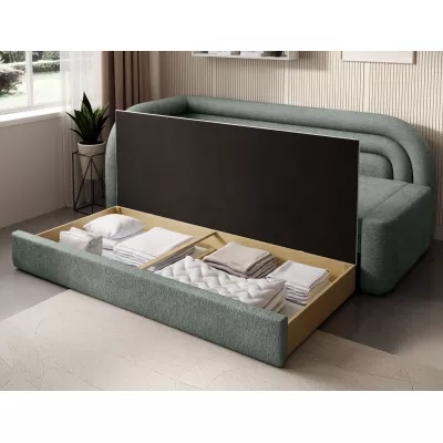Schlafsofa 86x199 SLUROX - grün, linke Ausführung