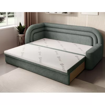 Schlafsofa 86x199 SLUROX - grün, linke Ausführung