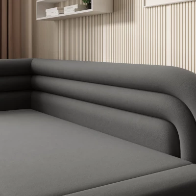 Schlafsofa 86x199 SLUROX – Dunkelgrau, linke Ausführung