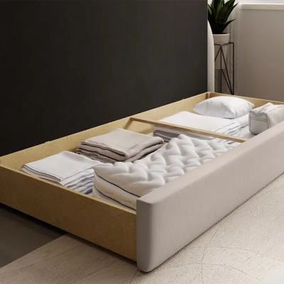 Schlafsofa 86x199 SLUROX - beige, rechts