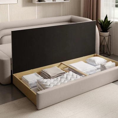Schlafsofa 86x199 SLUROX - beige, rechts