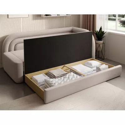 Schlafsofa 86x199 SLUROX - beige, rechts