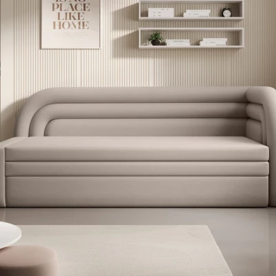 Schlafsofa 86x199 SLUROX - beige, rechts