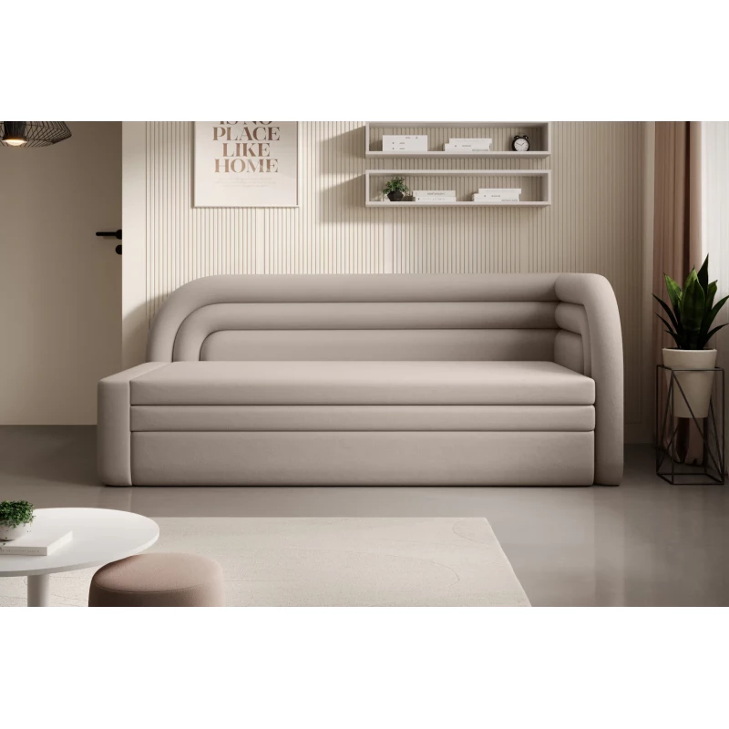 Schlafsofa 86x199 SLUROX - beige, rechts