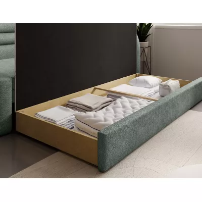 Schlafsofa 86x199 SLUROX - grün, rechts